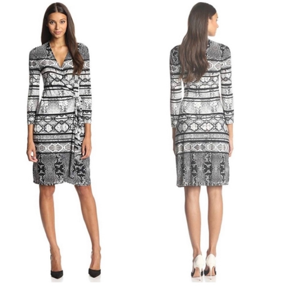 BCBG wrap snake Adele dress